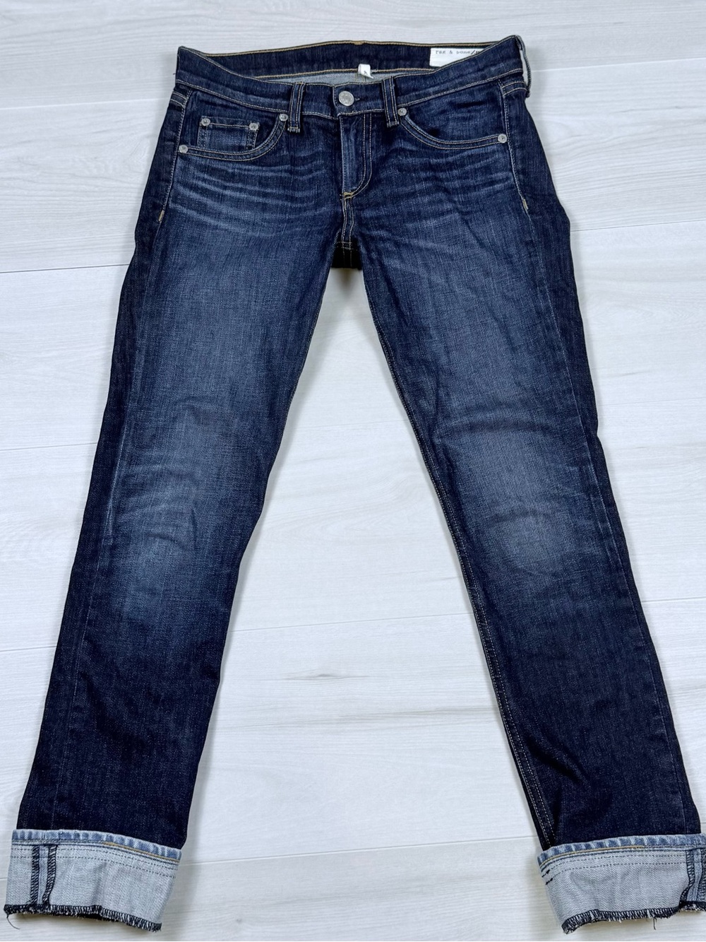 rag & bone Dark Indigo Low Rise Capri denim Jeans